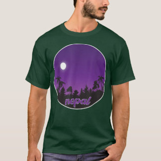nepal By night with Palms  T-Shirt