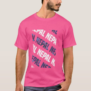 Nepal Camo Pattern Purple Camouflage T-Shirt