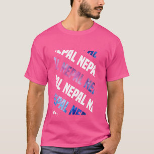 Nepal Camo Pattern Watercolor Camouflage T-Shirt