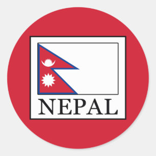 Nepal Classic Round Sticker