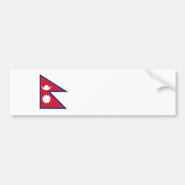 nepal country flag nation symbol bumper sticker (Front)