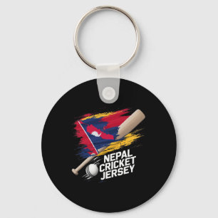 Nepal Cricket Jersey Cricket Flag Of Nepal 4 Key Ring