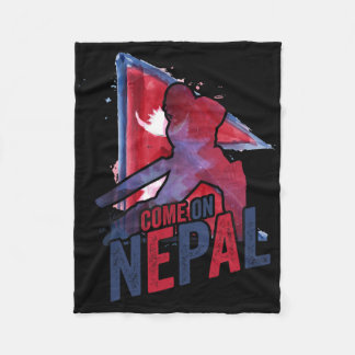 Nepal Cricket Jersey Nepali Flag Supporter Cricket Fleece Blanket