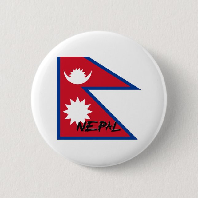 Nepal Flag 6 Cm Round Badge (Front)