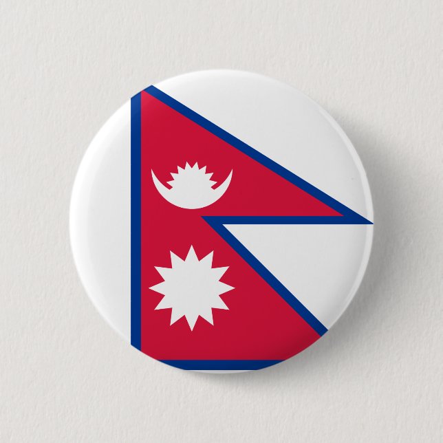 Nepal Flag 6 Cm Round Badge (Front)
