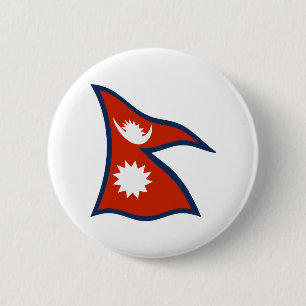 Nepal Flag Button