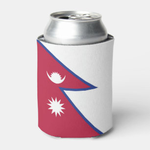 Nepal flag can cooler