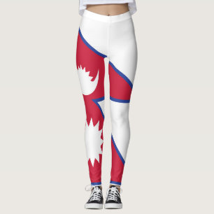 Nepal Flag Emblem Leggings