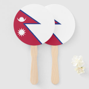 Nepal flag hand fan