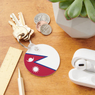 Nepal flag key ring