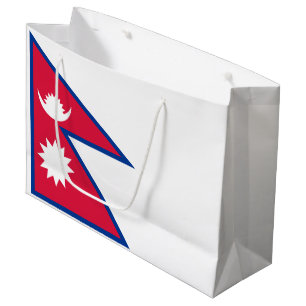 Nepal Flag Large Gift Bag