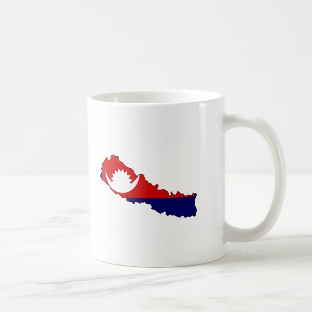 Nepal flag map coffee mug (Right)