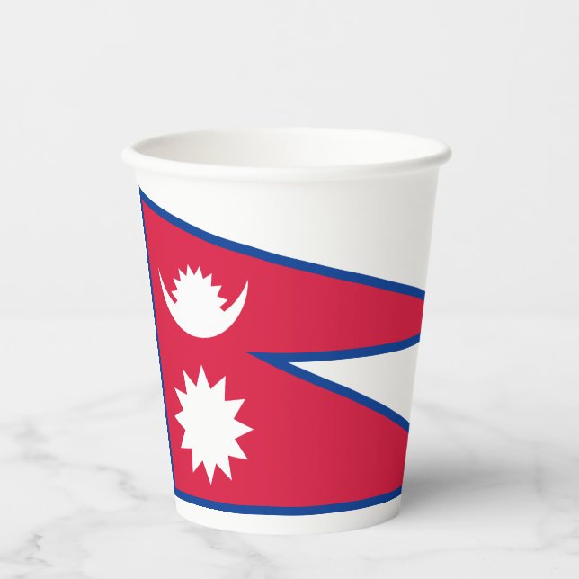 Nepal Flag Paper Cups (Front)