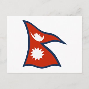 Nepal Flag Postcard