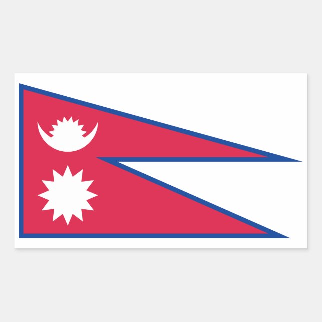 Nepal Flag Rectangular Sticker (Front)