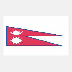 Nepal Flag Rectangular Sticker