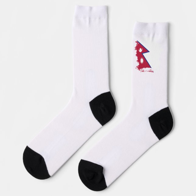 Nepal flag socks (Left)