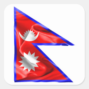 Nepal Flag Square Sticker