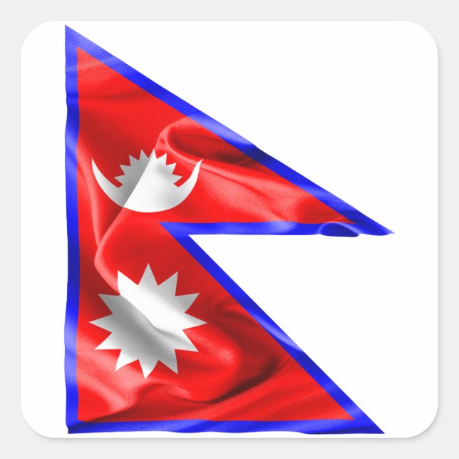 Nepal Flag Square Sticker (Front)