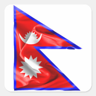 Nepal Flag Square Sticker