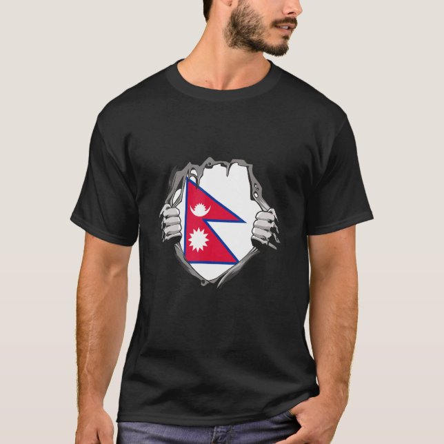 Nepal flag T-Shirt (Front)