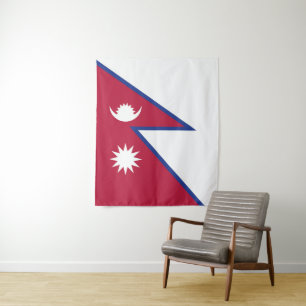 Nepal flag tapestry