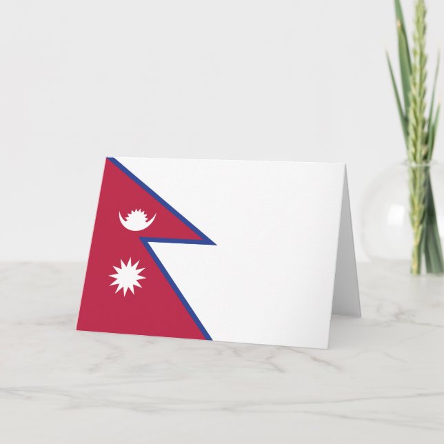 Nepal flag thank you card (Front)