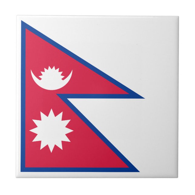 Nepal Flag Tile (Front)