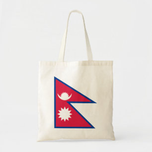 Nepal Flag Tote Bag