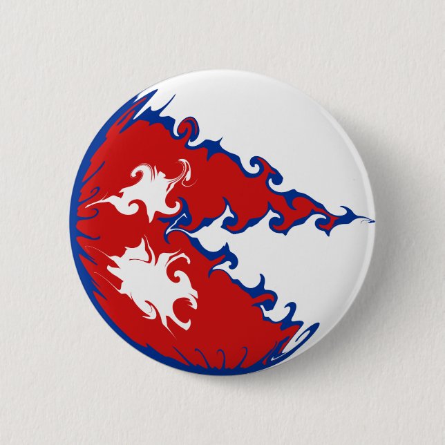 Nepal Gnarly Flag 6 Cm Round Badge (Front)