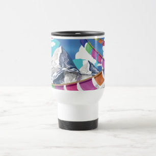 Nepal Himalayan Prayer Flags Travel poster Mug
