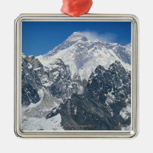 Nepal, Himalayas, view of Mt Everest from Gokyo Metal Tree Decoration