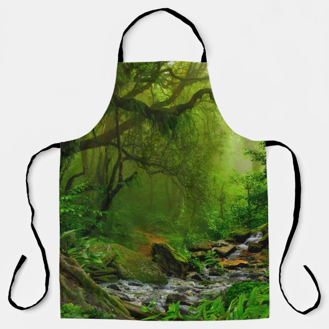 Nepal jungle with riverjungle,forest,ground,river, apron (Front)