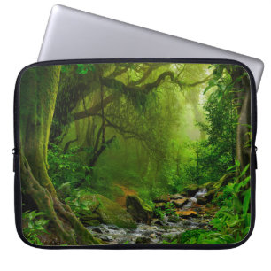 Nepal jungle with riverjungle,forest,ground,river, laptop sleeve