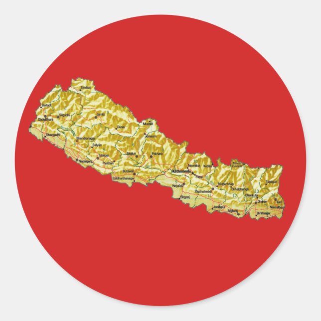 Nepal Map Sticker (Front)