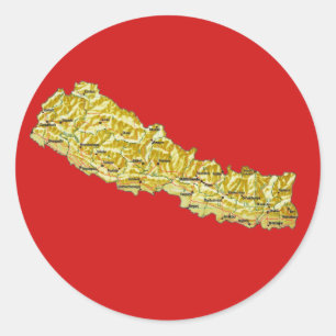 Nepal Map Sticker