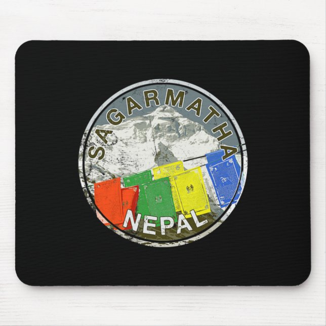 Nepal Mount Everest Sagarmatha Mountain Climbing T Mouse Pad (Front)