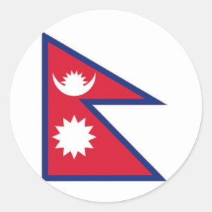 Nepal National Flag Classic Round Sticker