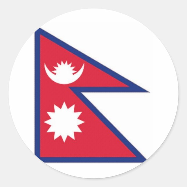 Nepal National Flag Classic Round Sticker (Front)