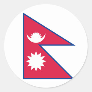 Nepal (Nepalese) Flag Classic Round Sticker