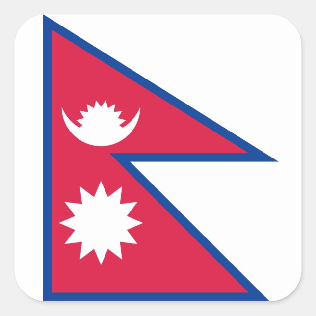 Nepal/Nepalese Flag Square Sticker (Front)