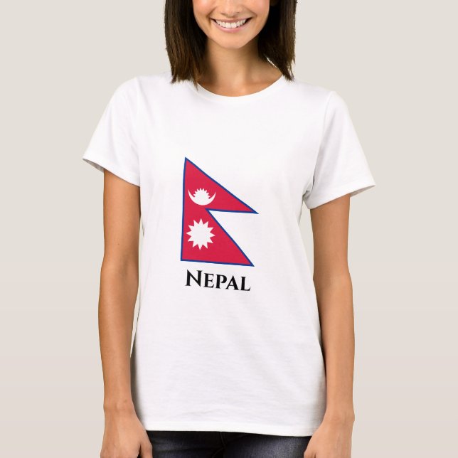 Nepal (Nepalese) Flag T-Shirt (Front)