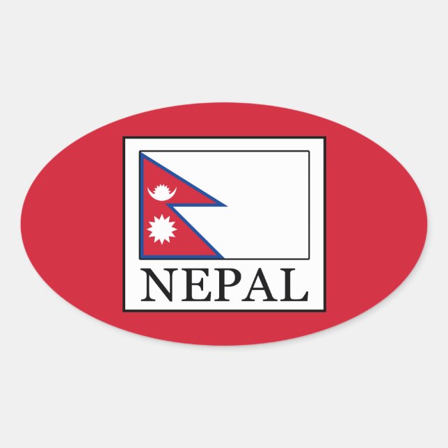Nepal Oval Sticker (Front)