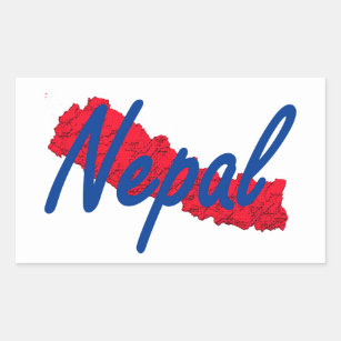 Nepal Rectangular Sticker