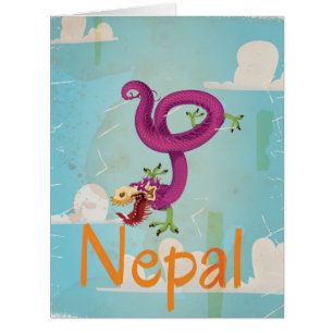 Nepal Vintage Travel Poster