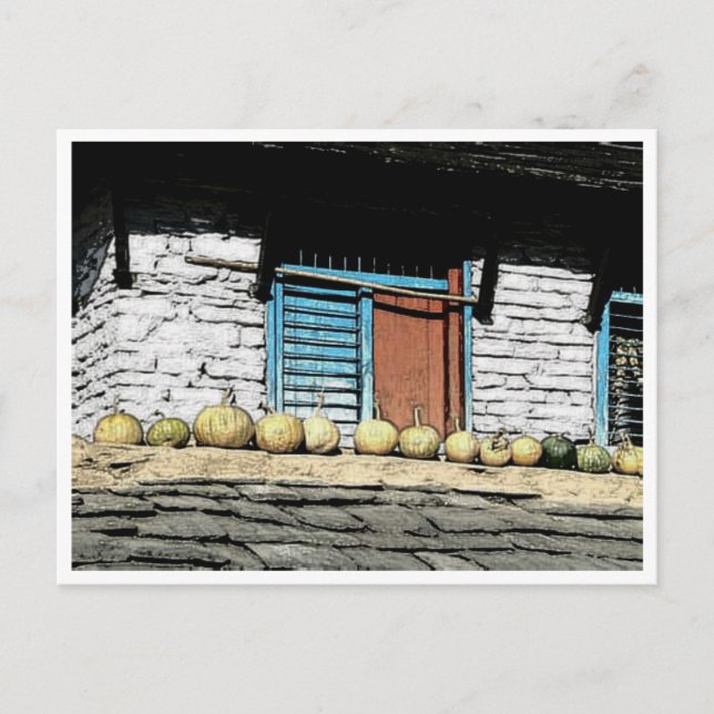 Nepalese rooftops postcard (Front)