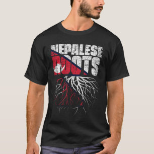 Nepalese Roots Nepal Heritage Flag T-Shirt
