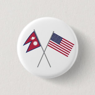 Nepali-American 3 Cm Round Badge