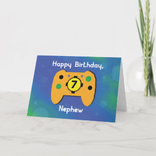 Nephew 7 Year Old Birthday Gamer Controller Card