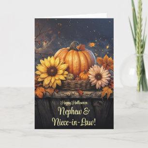 Nephew and Wife Niece in Law Happy Halloween  Card